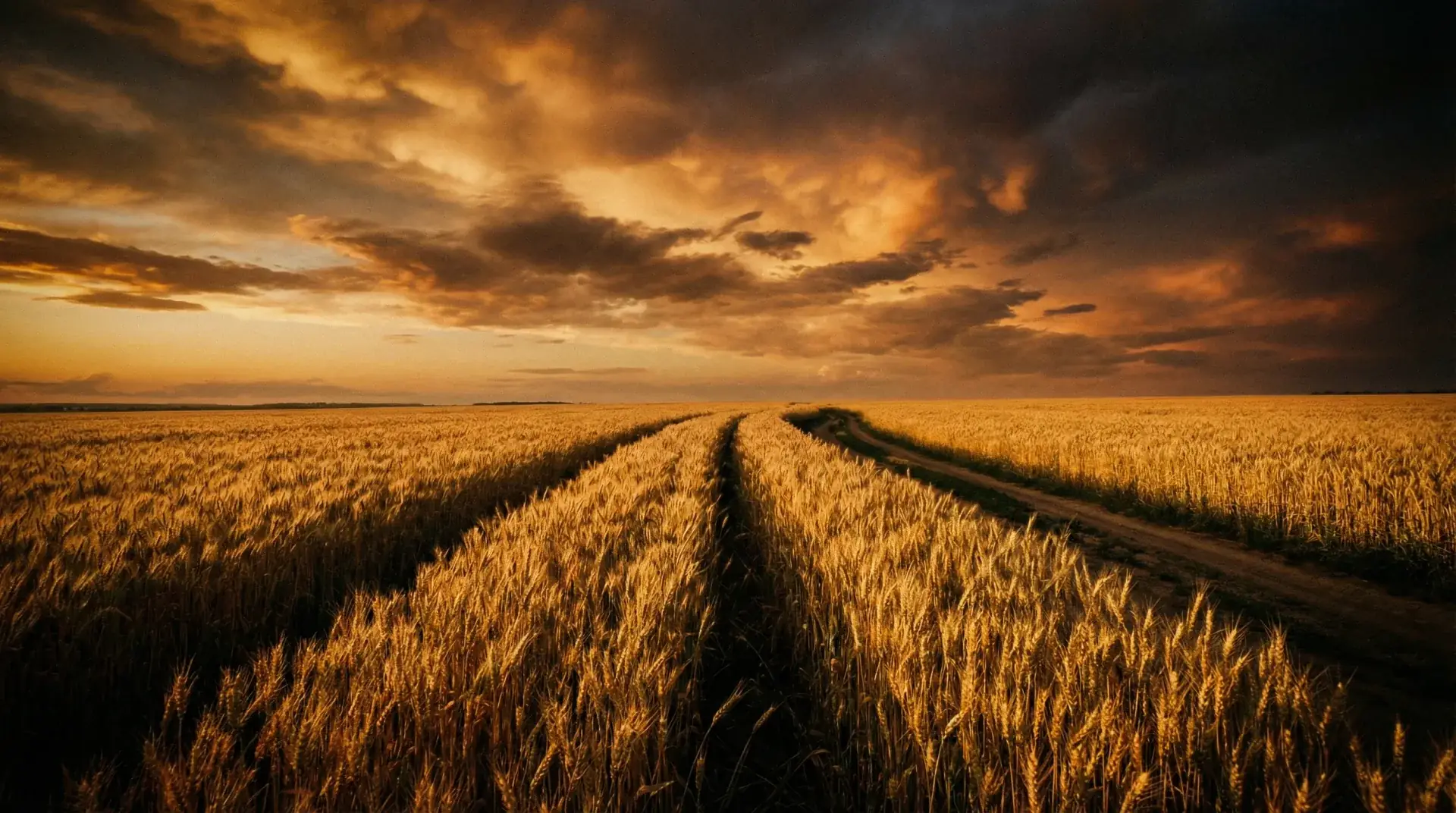Golden wheat field at harvest