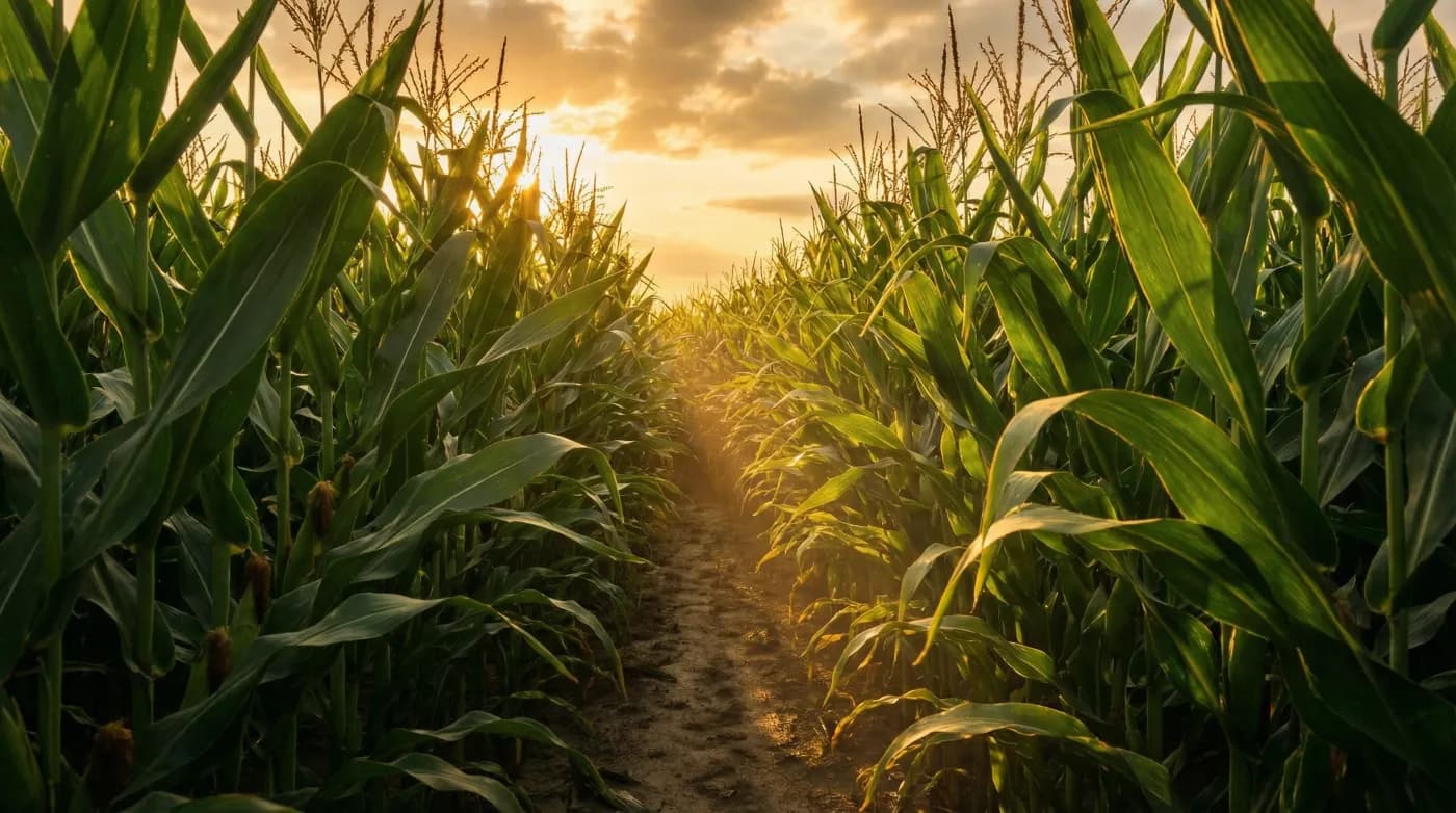 Healthy corn field
